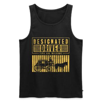 Pferdekutscher Beruf Gast Kutschieren - Männer Premium Bio Tank Top - Schwarz - Vorne - Michal (187cm)