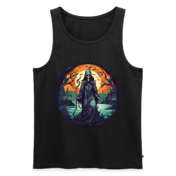 Gruselige Halloween Party Kostüm Hexe - Men's Premium Organic Tank Top - black - Front - Michal (187cm)