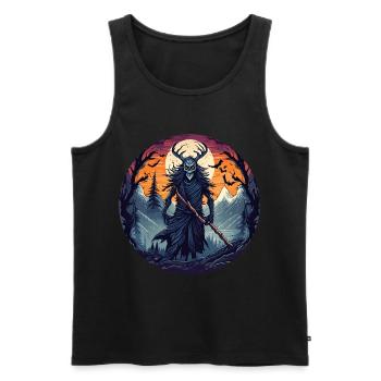 Gruseliges Halloween-partykostüm Waldhexe - Männer Premium Bio Tank Top - Schwarz - Vorne - AI Model Male 178 light (178cm)