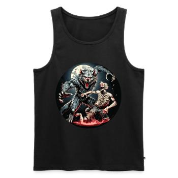 Gruseliges Halloween-partykostüm Werwolf Und - Débardeur bio Premium Homme - noir - Devant - Michal (187cm)