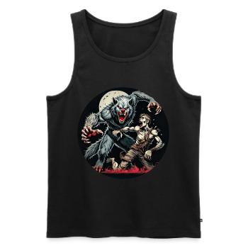 Gruseliges Halloween-partykostüm Werwolf Und - Men's Premium Organic Tank Top - black - Front - Michal (187cm)