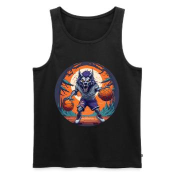 Gruseliges Halloween-partykostüm - Men's Premium Organic Tank Top - black - Front - AI Model Male 178 light (178cm)