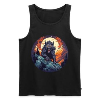 Gruseliges Halloween-partykostüm Werwolf Beim - Men's Premium Organic Tank Top - black - Front - Michal (187cm)