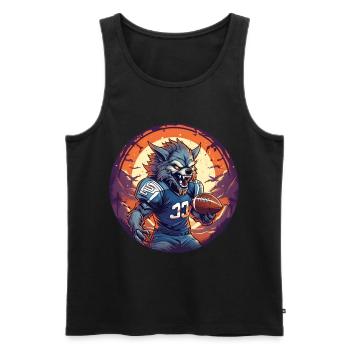 Gruseliges Halloween-partykostüm - Men's Premium Organic Tank Top - black - Front - AI Model Male 178 light (178cm)