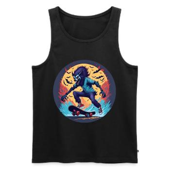 Gruseliges Halloween-partykostüm - Men's Premium Organic Tank Top - black - Front - AI Model Male 178 light (178cm)