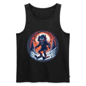 Gruseliges Halloween Party Kostüm Werwolf Ski - Men's Premium Organic Tank Top - black - Front - Michal (187cm)