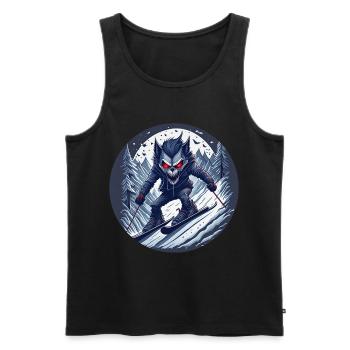 Gruseliges Halloween-partykostüm Werwolf-ski - Débardeur bio Premium Homme - noir - Devant - Michal (187cm)