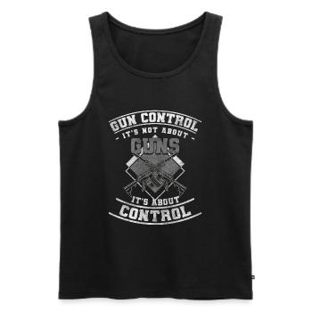 Waffenclub Gewehr Sport Verein - Männer Premium Bio Tank Top - Schwarz - Vorne - AI Model Male 178 light (178cm)
