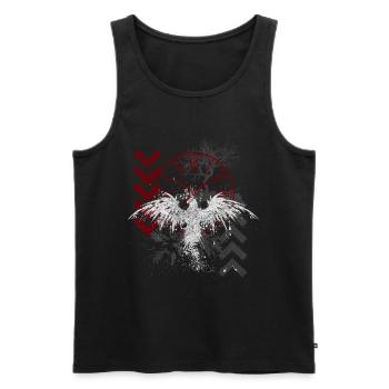 Trash Polka Hard Skull - Men's Premium Organic Tank Top - black - Front - Michal (187cm)