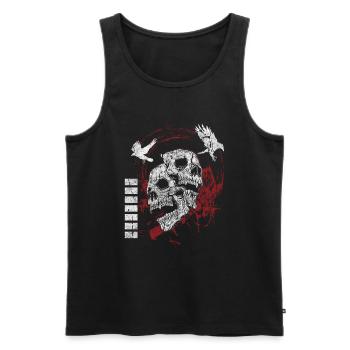 Tattoo Cool Raven Trash - Men's Premium Organic Tank Top - black - Front - Michal (187cm)
