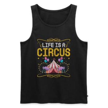 Circus Monkey Monkey Circus - Men's Premium Organic Tank Top - black - Front - AI Model Male 178 light (178cm)