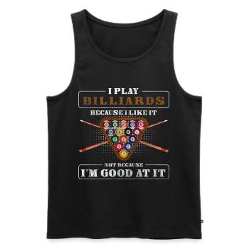 Billiard Hobby Der Meister - Männer Premium Bio Tank Top - Schwarz - Vorne - AI Model Male 178 light (178cm)