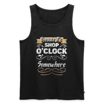 Shopping Acheter Mode Shopping Queen - Débardeur bio Premium Homme - noir - Devant - AI Model Male 178 light (178cm)