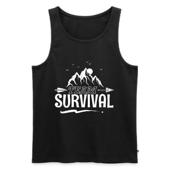 Team Survival - Men's Premium Organic Tank Top - black - Front - AI Model Male 178 light (178cm)