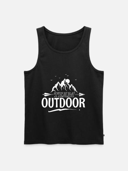 Team Outdoor - Men's Premium Organic Tank Top - black