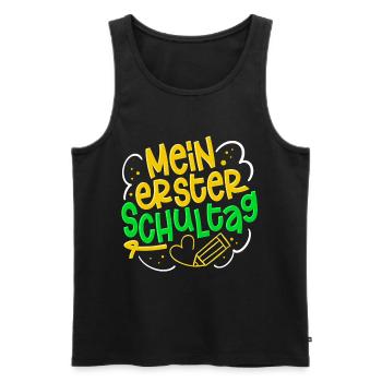 Einschulung Erster Schultag - Männer Premium Bio Tank Top - Schwarz - Vorne - AI Model Male 178 light (178cm)