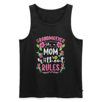 Papy Petit-enfant Amour Bébé - Débardeur bio Premium Homme - noir - Devant - Michal (187cm)