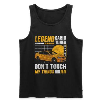 Tuning Motorsport Motor - Männer Premium Bio Tank Top - Schwarz - Vorne - AI Model Male 178 light (178cm)
