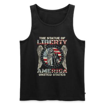 United States Pride War - Men's Premium Organic Tank Top - black - Front - Michal (187cm)