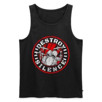 Rock Musik Band Gitarre Rock and Roll - Männer Premium Bio Tank Top - Schwarz - Vorne - Michal (187cm)