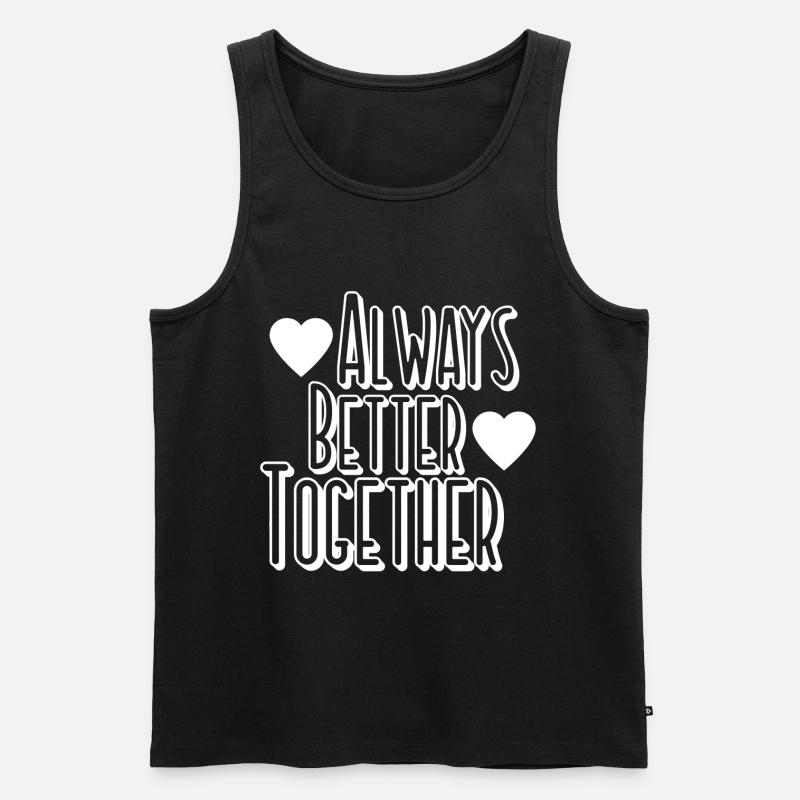 Freundschaft Beziehung - Männer Premium Bio Tank Top - Schwarz