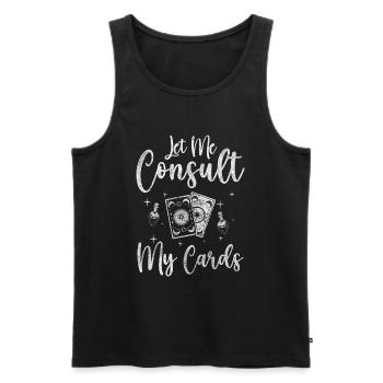 Psychics Divination Glass Ball - Men's Premium Organic Tank Top - black - Front - AI Model Male 178 light (178cm)