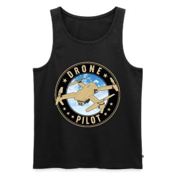 Drone Drone Pilot Drones Quadcopter Drone - Men's Premium Organic Tank Top - black - Front - AI Model Male 178 light (178cm)