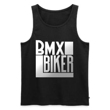Le BMX - Débardeur bio Premium Homme - noir - Devant - Michal (187cm)