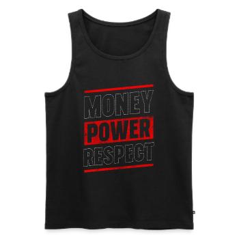 Geld Erfolg Motivation Investor - Männer Premium Bio Tank Top - Schwarz - Vorne - Michal (187cm)