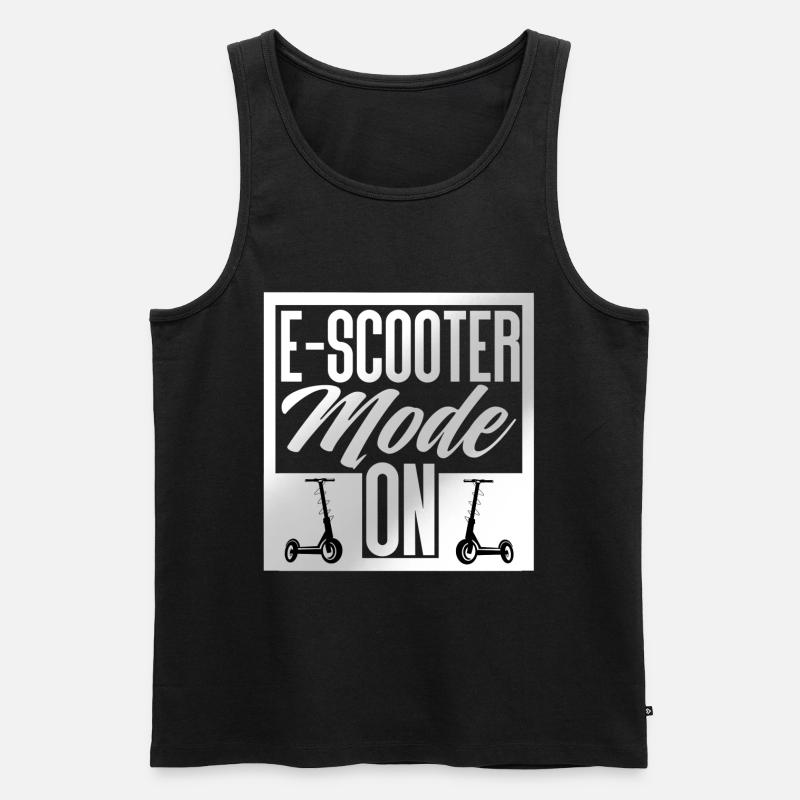 E Scooter Roller Elektroroller - Männer Premium Bio Tank Top - Schwarz