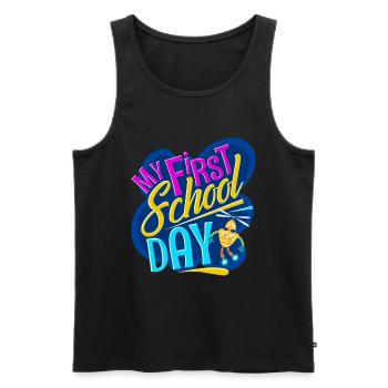 Einschulung Schulkind - Männer Premium Bio Tank Top - Schwarz - Vorne - AI Model Male 178 light (178cm)