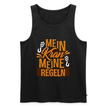 Krahnführer Kranfahrer - Männer Premium Bio Tank Top - Schwarz - Vorne - AI Model Male 178 light (178cm)
