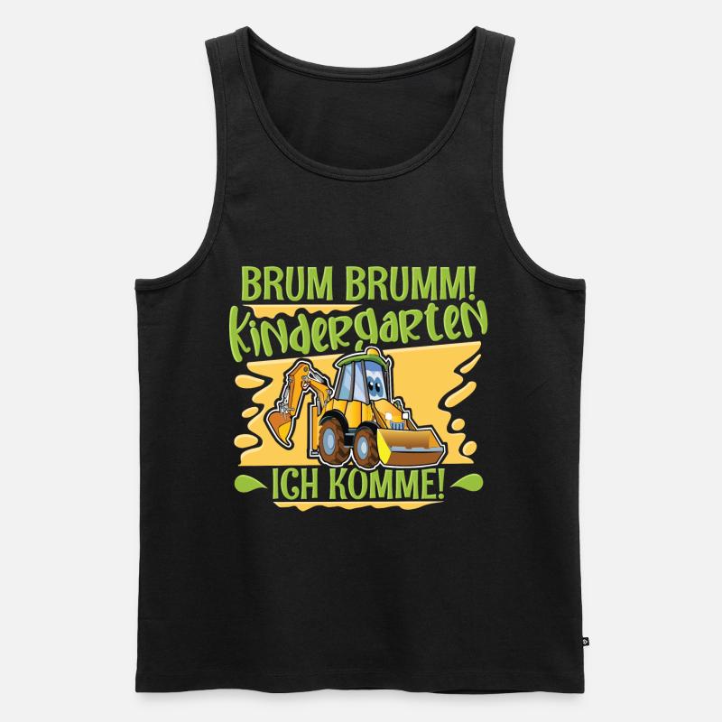 Kindergarten Bagger - Männer Premium Bio Tank Top - Schwarz
