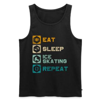 Ice Skaters Ice Rink Hobby Speed Skating - Men's Premium Organic Tank Top - black - Front - AI Model Male 178 light (178cm)