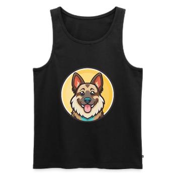 Carpathian Shepherd Dog Breed Funny Cartoon Kawaii - Men's Premium Organic Tank Top - black - Front - AI Model Male 178 light (178cm)