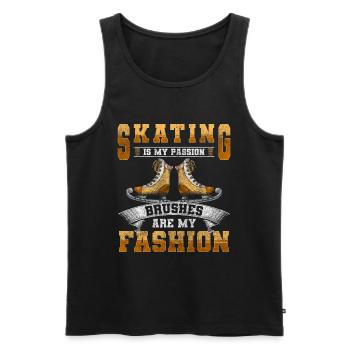 Patinage sur glace Sports d’hiver - Débardeur bio Premium Homme - noir - Devant - AI Model Male 178 light (178cm)