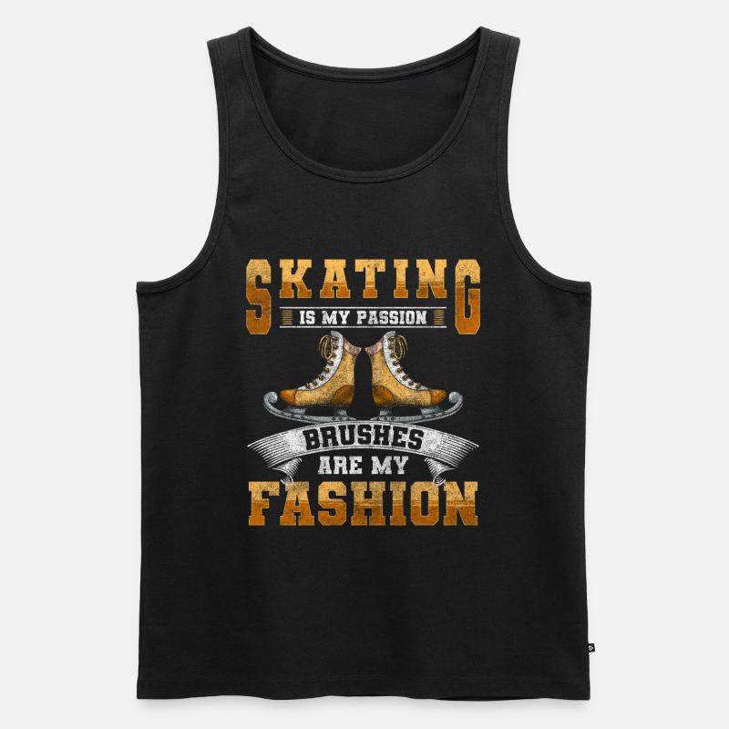 Eislaufen Wintersport - Männer Premium Bio Tank Top - Schwarz