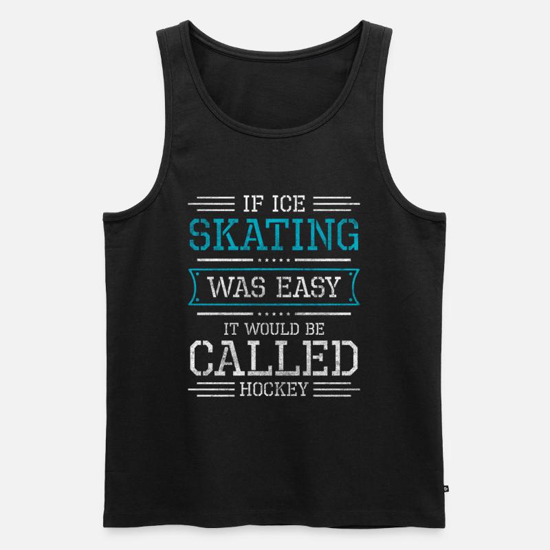 Eisläufer Eisbahn Kälte Eistanz - Männer Premium Bio Tank Top - Schwarz
