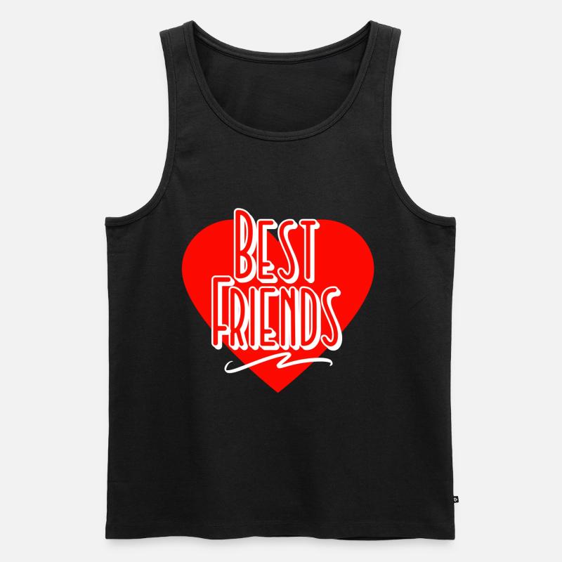 Beste Freunde - Männer Premium Bio Tank Top - Schwarz