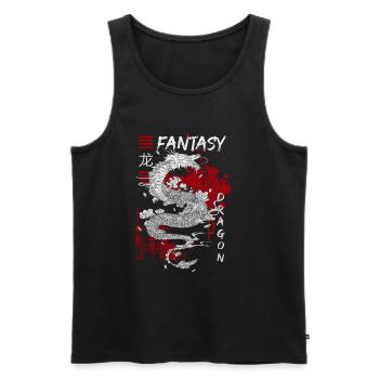 Dragon China Tradition - Men's Premium Organic Tank Top - black - Front - AI Model Male 178 light (178cm)