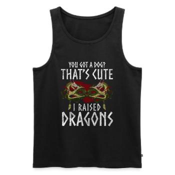 Fire Mythical Creature Creature - Men's Premium Organic Tank Top - black - Front - AI Model Male 178 light (178cm)