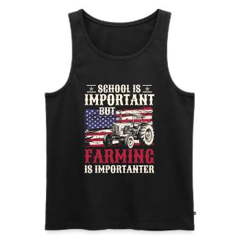 Farmer Field Field - Men's Premium Organic Tank Top - black - Front - AI Model Male 178 light (178cm)