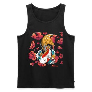 Asia Fighters Tell Fairy Tale - Men's Premium Organic Tank Top - black - Front - AI Model Male 178 light (178cm)