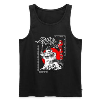 Asie : créatures mythiques, dites mythiques - Débardeur bio Premium Homme - noir - Devant - Michal (187cm)