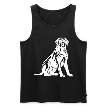 Mastiff Hund Silhouette - Männer Premium Bio Tank Top - Schwarz - Vorne - Michal (187cm)