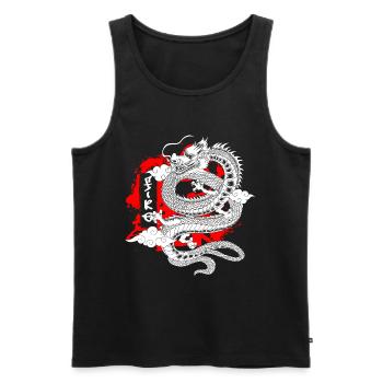 Culture mythical creatures mythology koi - Men's Premium Organic Tank Top - black - Front - Michal (187cm)