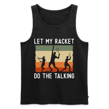 Tennis Player Winner Tennis Elbow Club - Men's Premium Organic Tank Top - black - Front - AI Model Male 178 light (178cm)