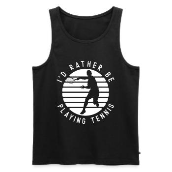 Sport hobby ball schmetterball - Männer Premium Bio Tank Top - Schwarz - Vorne - Michal (187cm)