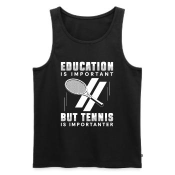 Tennis Match Tournament - Men's Premium Organic Tank Top - black - Front - Michal (187cm)