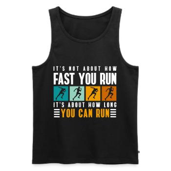 Marathonläufer Sprinter - Männer Premium Bio Tank Top - Schwarz - Vorne - AI Model Male 178 light (178cm)